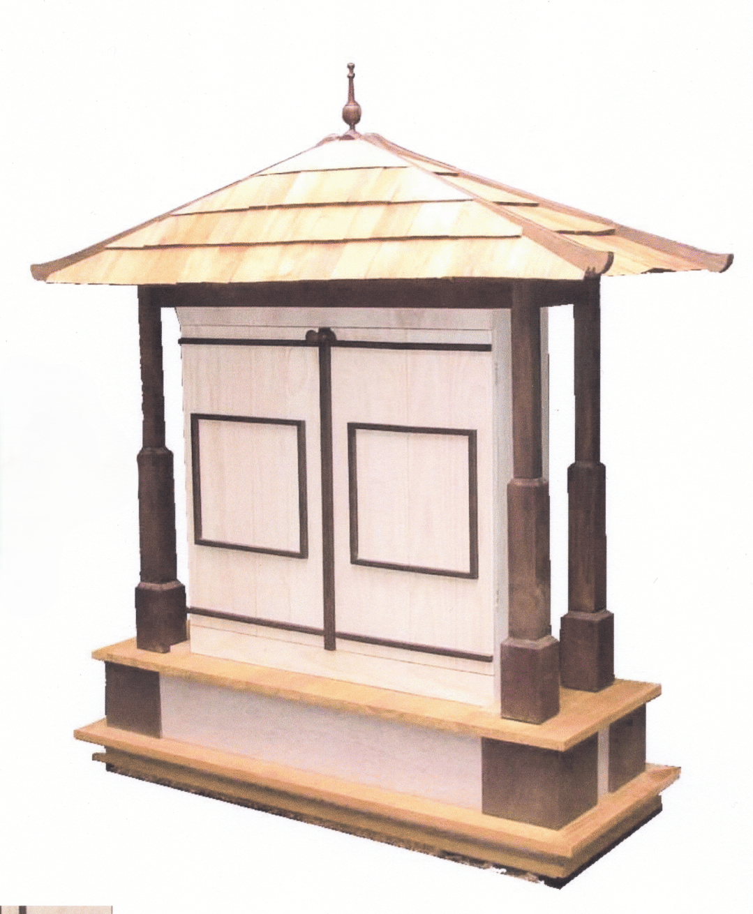 Balinese outdoor TV cabinet