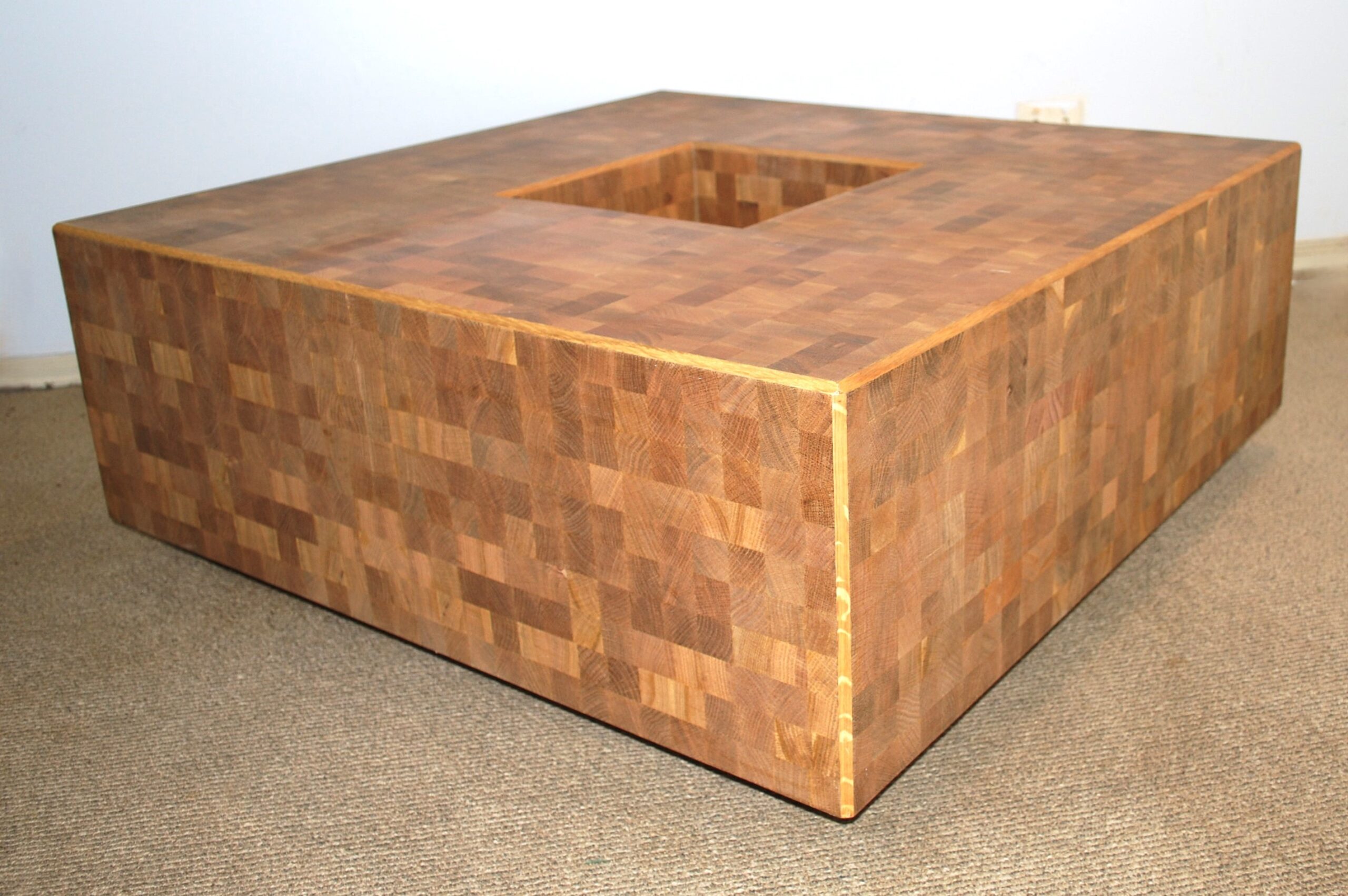 End Grain Oak. Occasional table